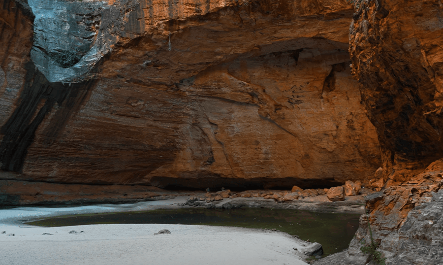 The amphitheatre walls of Cathedral Gorge, Purnululu.