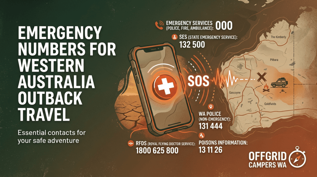 emergency numbers for western australia outback travel