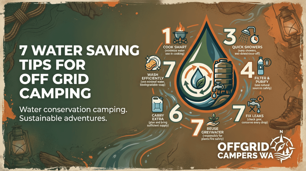 7 water saving tips for off grid camping